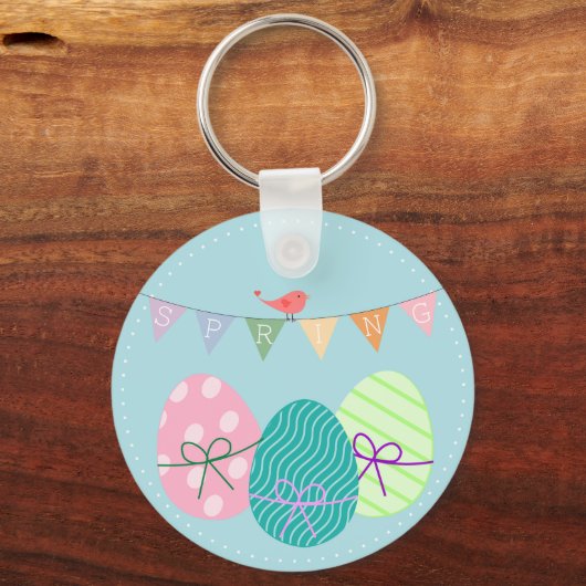 Spring powder blue Easter eggs Schlüsselanhänger (Vorderseite)