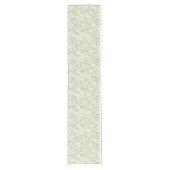 Spring Primrose & Sage Watercolor Table Runner Kurzer Tischläufer (Vorderseite)