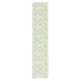 Spring Primrose & Sage Watercolor Table Runner Kurzer Tischläufer