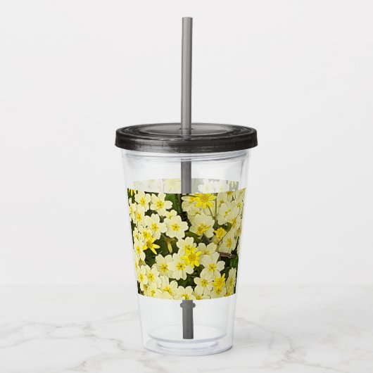 Spring Primroses Acrylic Tumbler Acryltrinkbecher (Vorderseite)