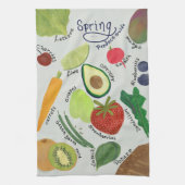 Spring Produce Guide  Geschirrtuch (Vertikal)
