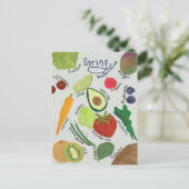 Spring Produce Guide  Postkarte (Stehend Vorderseite)