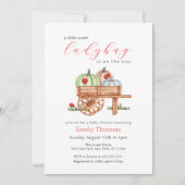 Spring Pumpkin Little Labybug Babydusche Einladung (Vorderseite)