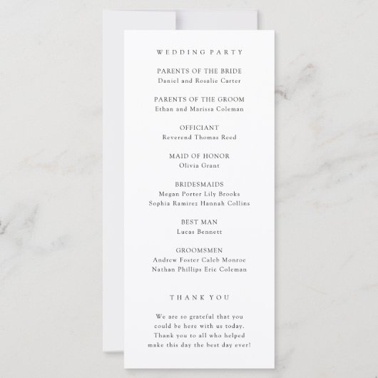 Spring Purple And Pink Wildflowers Wedding Program (Rückseite)