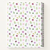 Spring Purple Floral Baby Shower Guest Book Notizblock (Rückseite)