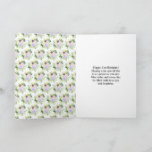 Spring Purple Floral Birthday Karte (Innenseite)