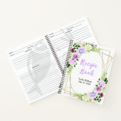 Spring Purple Floral Recipe Book Notizblock (Innenseite)