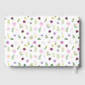 Spring Purple Floral Wedding Gästebuch (Rückseite)