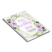 Spring Purple Floral Wedding Planner Notizblock (Rechte Seite)