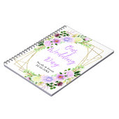 Spring Purple Floral Wedding Planner Notizblock (Linke Seite)