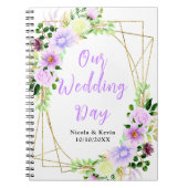 Spring Purple Floral Wedding Planner Notizblock (Vorderseite)