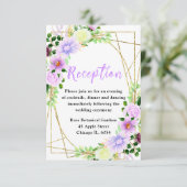 Spring Purple Flowers with Foliage Begleitkarte (Stehend Vorderseite)