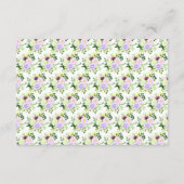 Spring Purple Flowers with Foliage Begleitkarte (Rückseite)