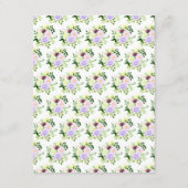 Spring Purple Flowers with Foliage Begleitkarte (Rückseite)