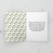 Spring Purple Flowers with Foliage Dankeskarte (Innenseite)