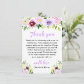 Spring Purple Flowers with Foliage Dankeskarte (Stehend Vorderseite)