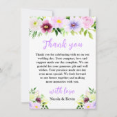 Spring Purple Flowers with Foliage Dankeskarte (Vorderseite)