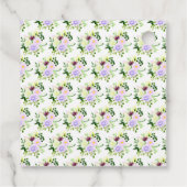 Spring Purple Flowers with Foliage Geschenkanhänger (Rückseite)