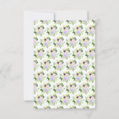 Spring Purple Flowers with Foliage RSVP Karte (Rückseite)