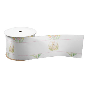 Spring Rabbit Baby Dusche Satinband