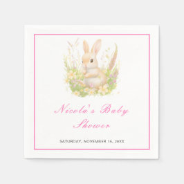 Spring Rabbit Baby Dusche Serviette