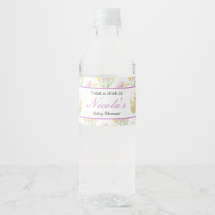 Spring Rabbit Baby Dusche Wasserflaschenetikett