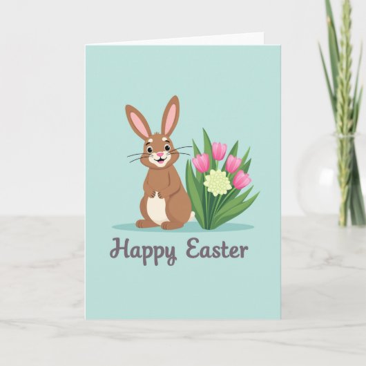 Spring Rabbit Celebration Card Karte (Vorderseite)
