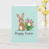 Spring Rabbit Celebration Card Karte (Gelbe Blume)