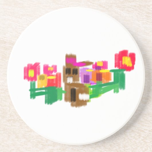 Spring Rabbit Getränkeuntersetzer (Vorne)