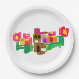 Spring Rabbit Pappteller