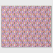 Spring Rabbit Pink and Purple Pastel Argyle  Geschenkpapier (Flach)
