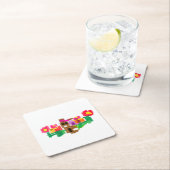 Spring Rabbit Rechteckiger Pappuntersetzer (Vor Ort)