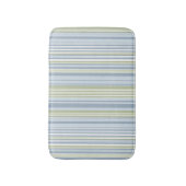 Spring Rain and Tropical Blue Stripes Badematte (Vorderseite Vertikal)
