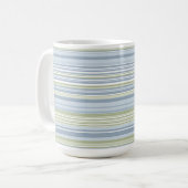 Spring Rain and Tropical Blue Stripes Kaffeetasse (Vorderseite Links)