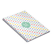 Spring Rainbow Monogram Notebook Notizblock (Rechte Seite)