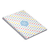 Spring Rainbow Monogram Notebook Notizblock (Rechte Seite)
