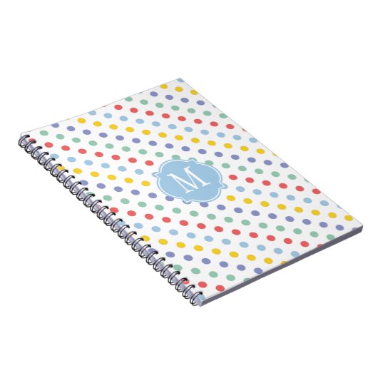 Spring Rainbow Monogram Notebook Notizblock (Rechte Seite)