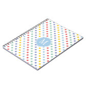 Spring Rainbow Monogram Notebook Notizblock (Linke Seite)