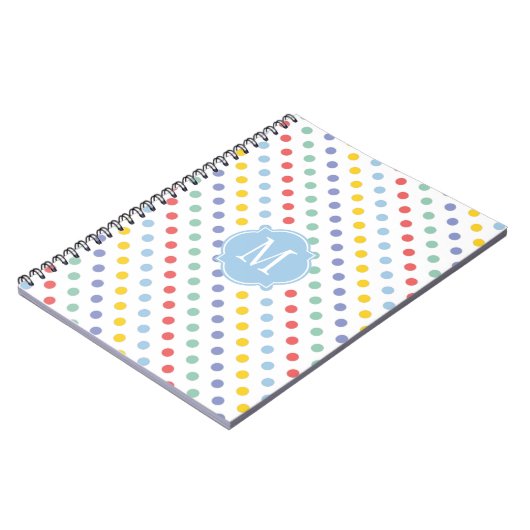 Spring Rainbow Monogram Notebook Notizblock (Linke Seite)