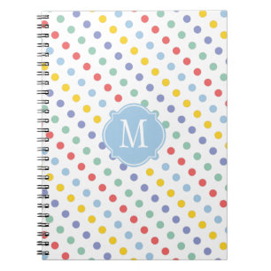 Spring Rainbow Monogram Notebook Notizblock