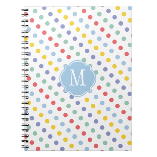 Spring Rainbow Monogram Notebook Notizblock (Vorderseite)