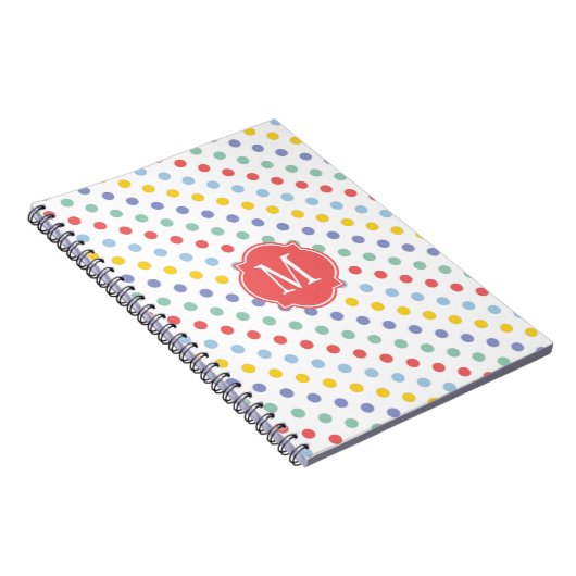 Spring Rainbow Monogram Notebook Notizblock (Rechte Seite)