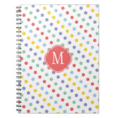 Spring Rainbow Monogram Notebook Notizblock (Vorderseite)