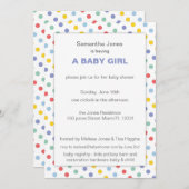Spring Rainbow Polka Dot Pattern Baby Dusche Einladung (Vorne/Hinten)