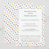 Spring Rainbow Polka Dot Pattern Baby Dusche Einladung (Vorne/Hinten)