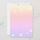 Spring Rainbow White Daisies Girl Birthday Party Einladung (Rückseite)