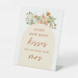 Spring rät wie viele Kisses Brautparty Game Sockelschild