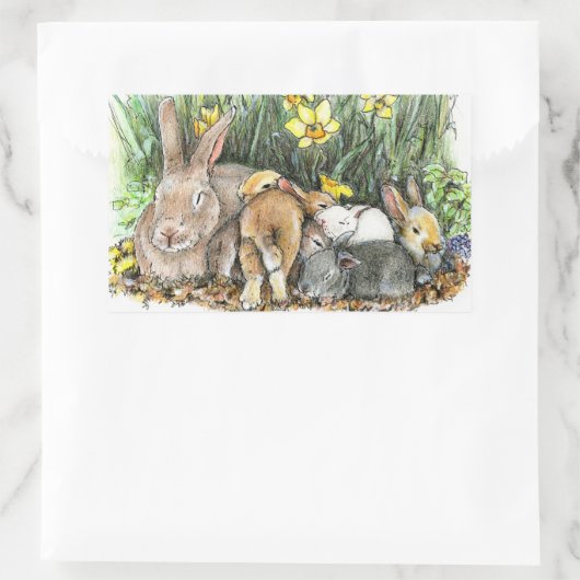 SPRING RECHTECKIGER AUFKLEBER (Tasche)