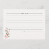 Spring Recipe Card – Watercolor Blossoms Ankündigung (Rückseite)