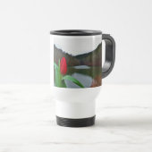 Spring Red Tulip at Lake Arrowhead Reisebecher (VorderseiteRechts)